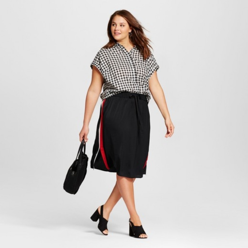 NWT Who What Wear Black Track Skirt 3X